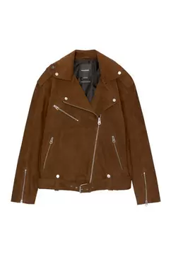 Bikerjacke aus reinem Wildleder für 185,99€ in Pull & Bear