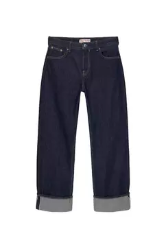 Straight-Fit-Jeans mit Selvedge-Detail für 45,99€ in Pull & Bear