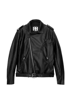 Bikerjacke aus Kunstleder für 49,99€ in Pull & Bear