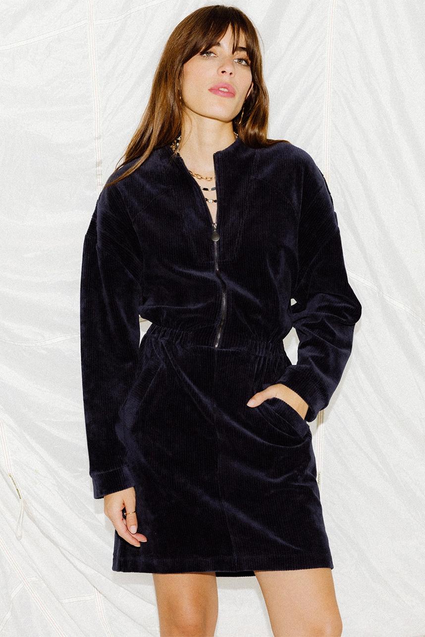 Robe en velours côtelé Femme für 22,99€ in Promod