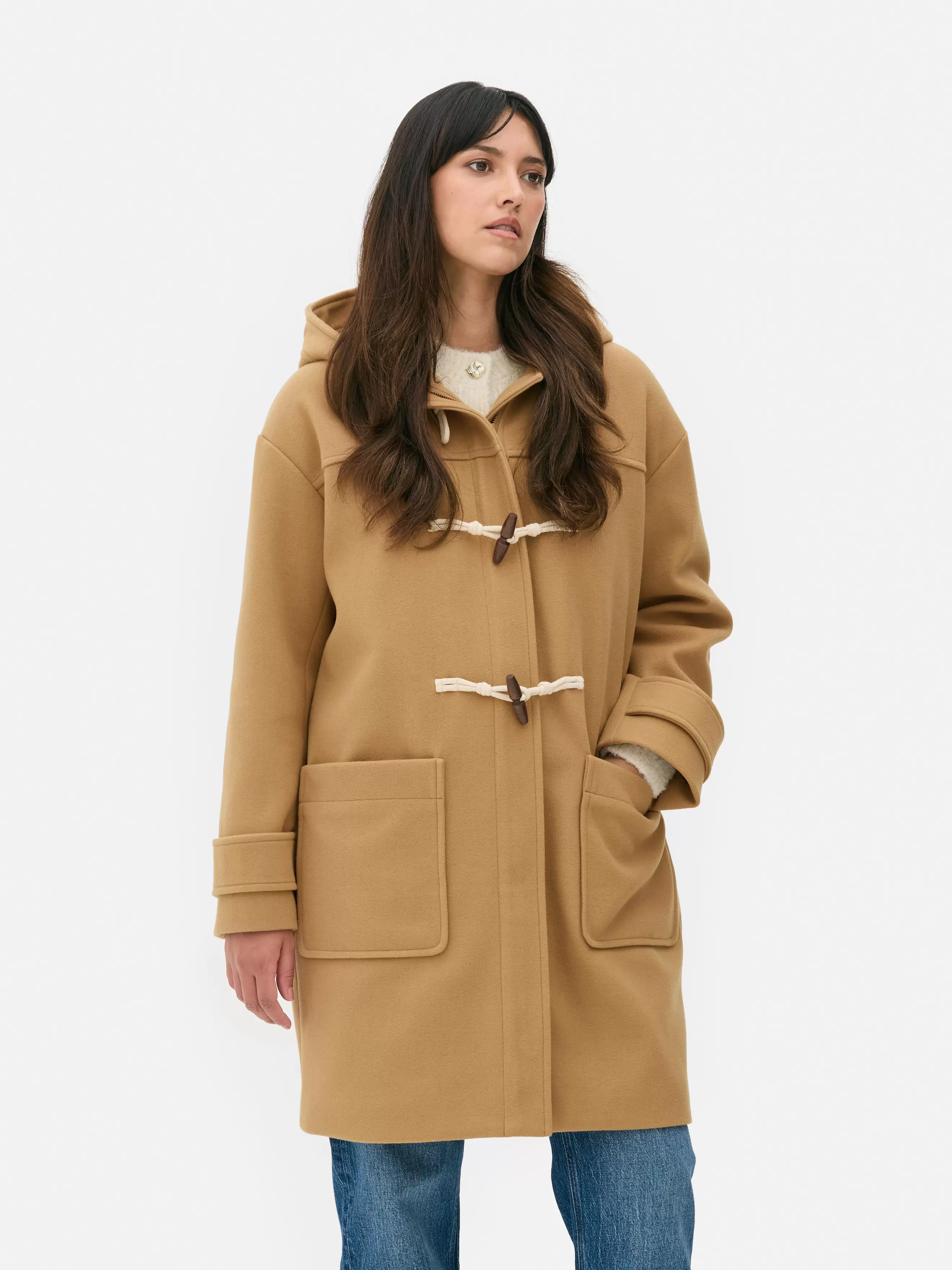 „Paula Echevarría“ Dufflecoat mit Kapuze für 40€ in Primark