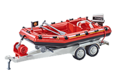 9845 - Feuerwehr-Schlauchboot mit Anhänger für 24,99€ in Playmobil