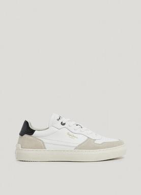 LEATHER TRAINERS WITH SUEDE DETAILS für 47,5€ in Pepe Jeans