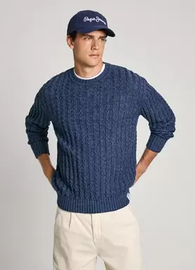 REGULAR FIT CABLE KNIT JUMPER für 89,9€ in Pepe Jeans