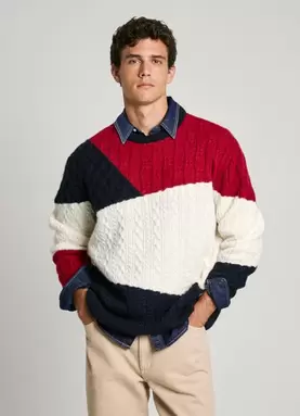 REGULAR FIT COMBINED KNIT JUMPER für 99€ in Pepe Jeans