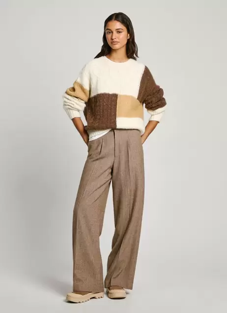 STRAIGHT HERRINGBONE TROUSERS für 110€ in Pepe Jeans