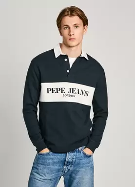 REGULAR FIT INTERLOCK RUGBY POLO für 99€ in Pepe Jeans