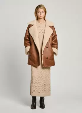 SUEDE EFFECT COAT für 120€ in Pepe Jeans