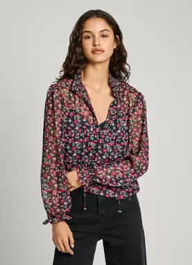 SEMI-TRANSPARENT FLORAL BLOUSE für 39,95€ in Pepe Jeans