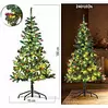 Infactory Weihnachtsbaum mit roten Beeren, 180 cm, 364 Zweige, 240 LEDs für 31,99€ in Pearl