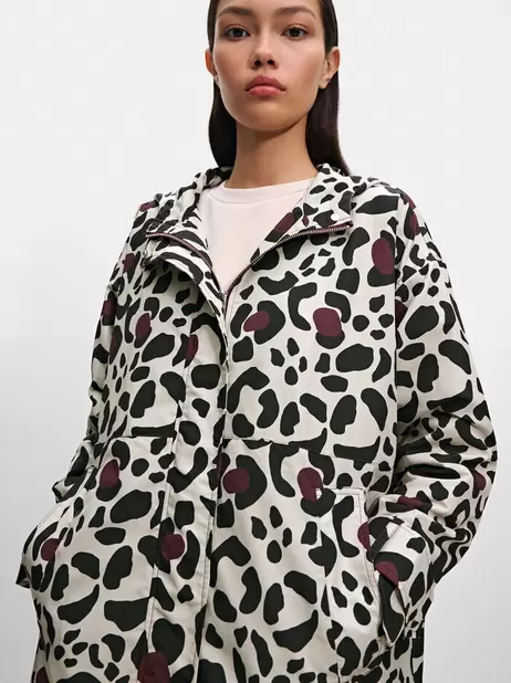 Leopard Print Parka With Hood für 59,99€ in Parfois