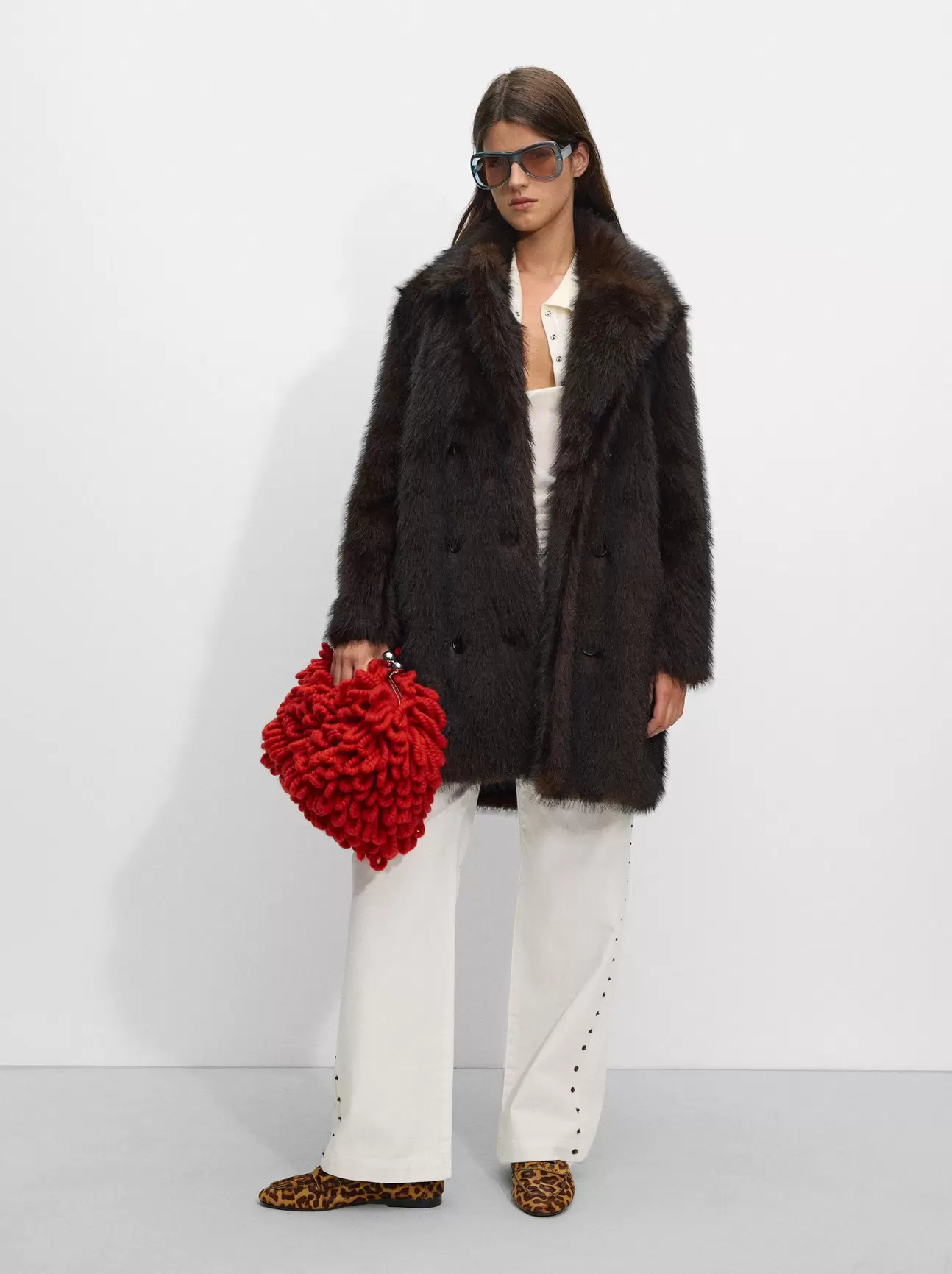 Online Exclusive - Long Coat With Faux Fur Effect für 119,99€ in Parfois