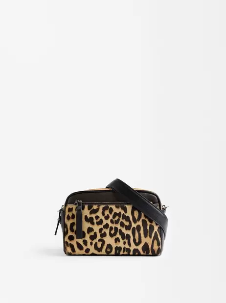 Crossbody Bag With Leather Endings Leopard Print für 45,99€ in Parfois