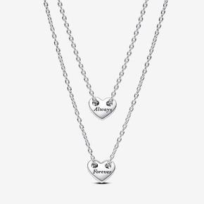 Für immer & Ewig Teilbare Herz Collier-Halsketten für 89€ in Pandora