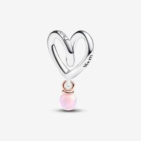 Bicolor Eingehülltes Herz Charm für 29€ in Pandora