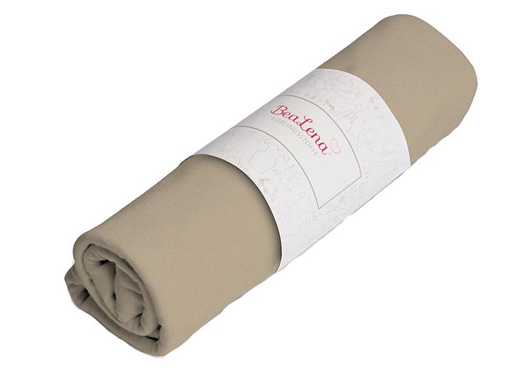 BEALENA Jerseystoff aus Baumwolle Uni 80 x 100 cm beige für 8,54€ in Pagro-Diskont